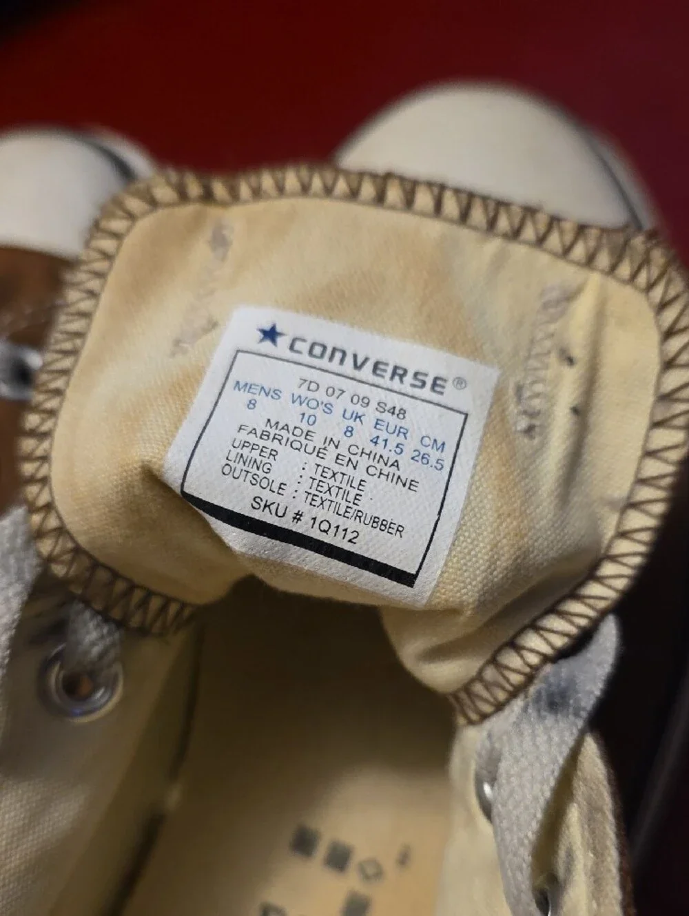 Converse Brown Low Top All Star Sneakers with White Accents Men's Size 8